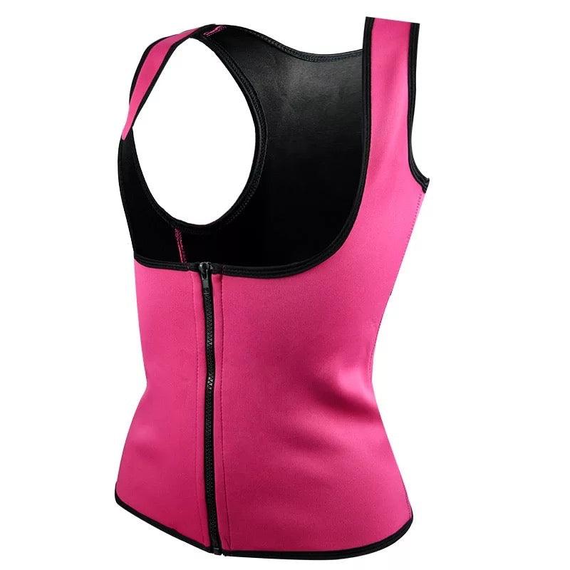 Women Body Shaper Neoprene Waist Trainer Sauna Top Pink