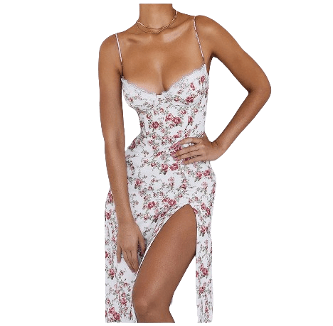 Women Backless Bodycon Slit Midi Summer Elegant Dress