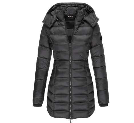 Women Thicken Warm Parkas Zippers Puffer Jacket Coat Black