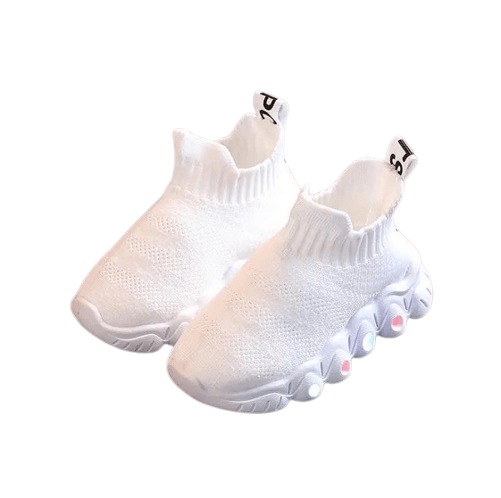 Fashionable Unisex Led Breathable Sneakers Shoes White