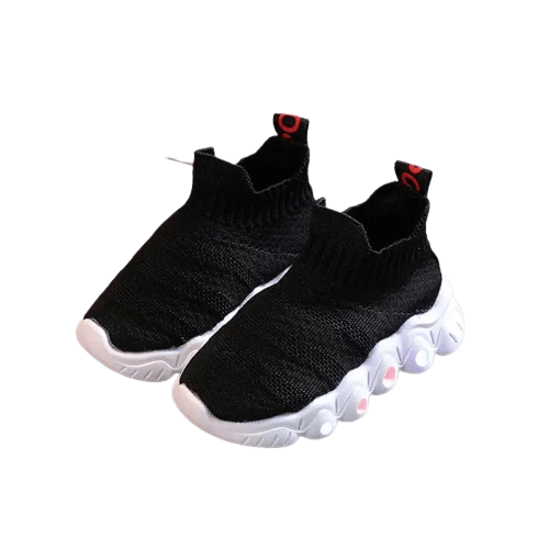 Fashionable Unisex Led Breathable Sneakers Shoes Black
