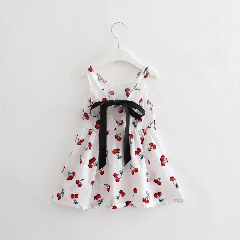 kid Teen Girls Summer V Back Dress Clothes white