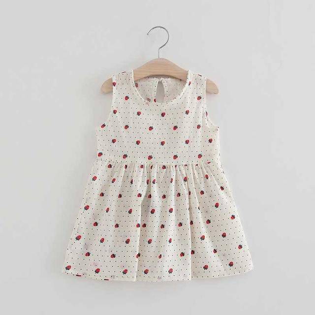 kid Teen Girls Summer V Back Dress Clothes beige