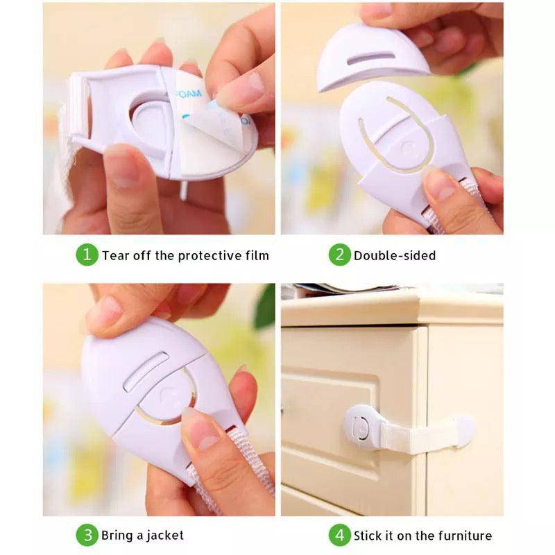 10pcs Cabinet Lockable Strap For Infant