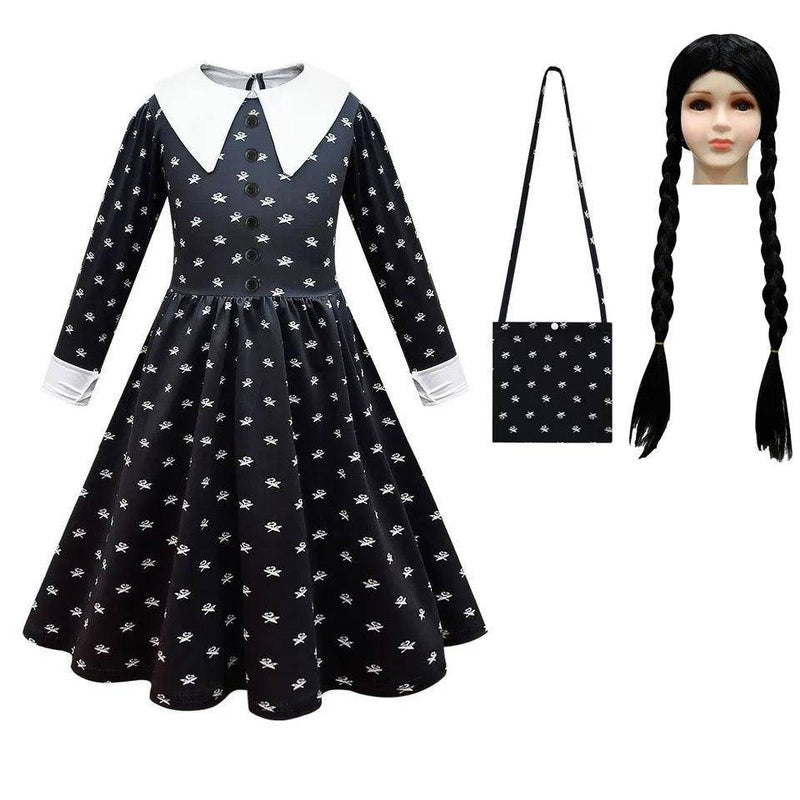 Addams Wednesday Uniform Cosplay Costume Dress