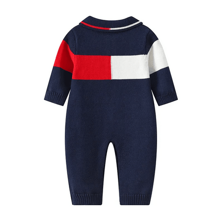 Baby Boys Turtle Neck Knitted Jumpsuit