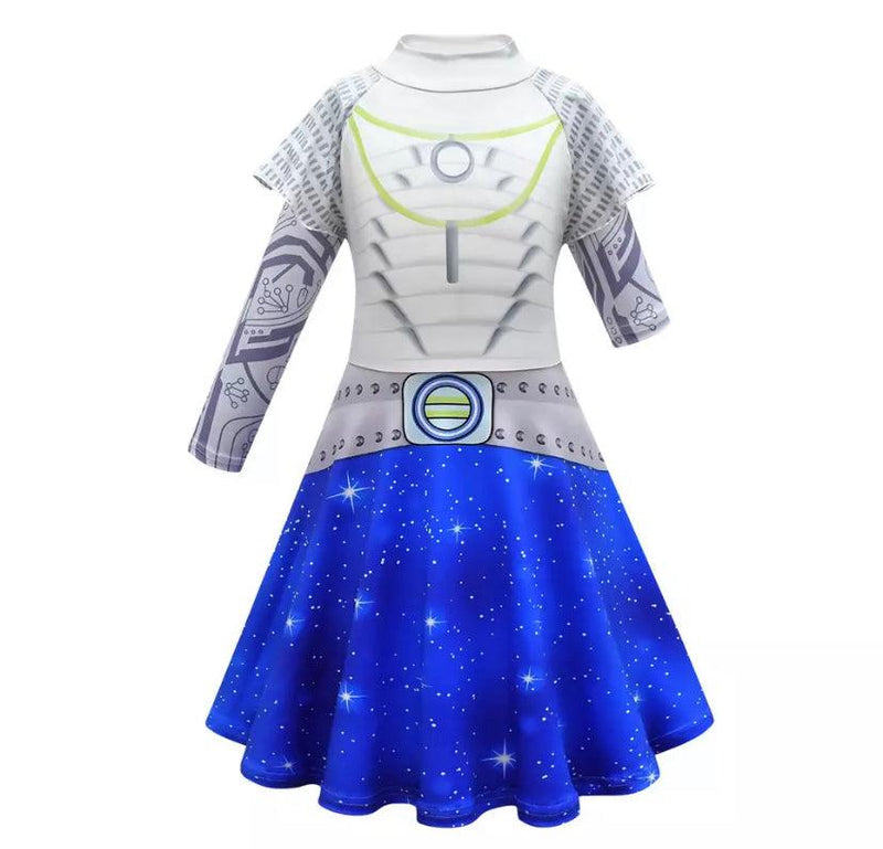 Blue Zombies 3 Cheerleader Addison Halloween Costume Blue white Dress