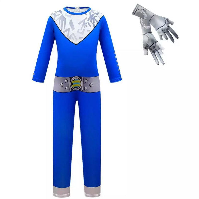 Blue Zombies 3 Cheerleader Addison Halloween Costume Blue jumpsuit with gloves