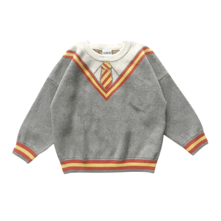 Children Wizard Sweater Cloak Scarf Robe Costume Grey Sweater