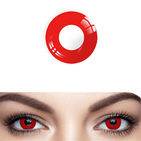 Colorful Contact Eye Lenses Anime Muticolor Red block