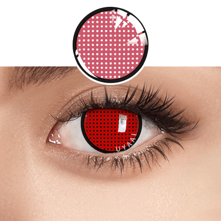 Colorful Contact Eye Lenses Anime Muticolor Red Manson mesh