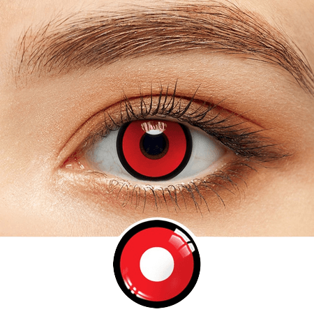 Colorful Contact Eye Lenses Anime Muticolor Red Manson
