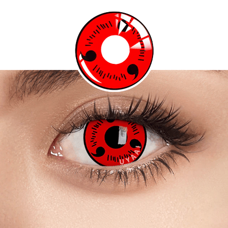 Colorful Contact Eye Lenses Anime Muticolor Red Sasuke Uchiha