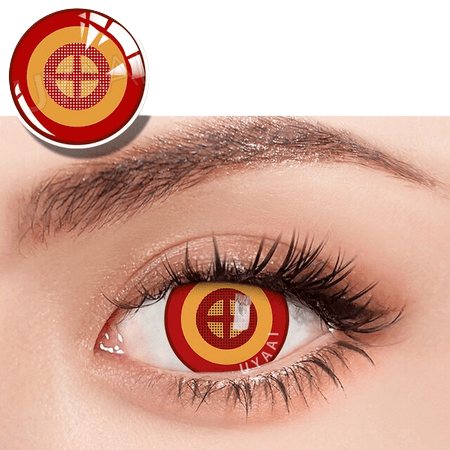Colorful Contact Eye Lenses Anime Muticolor Red chainsaw man